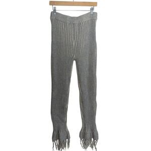 Cottage Boho granola sweater pants knit fringe tassel hippie hippy M Festival